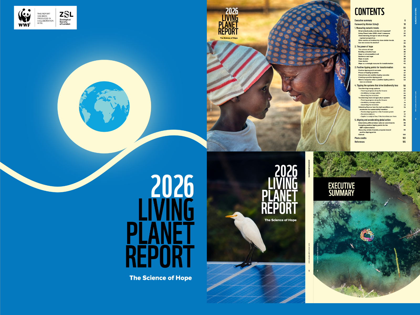 Report front cover and selected pages